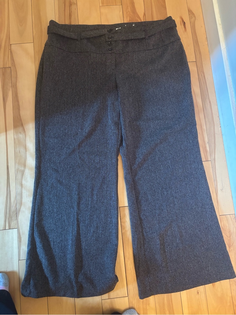 Ricki's Wide Leg Pants in Dark Charcoal Gray